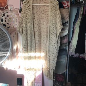 Crotchet short sleeve cardigan